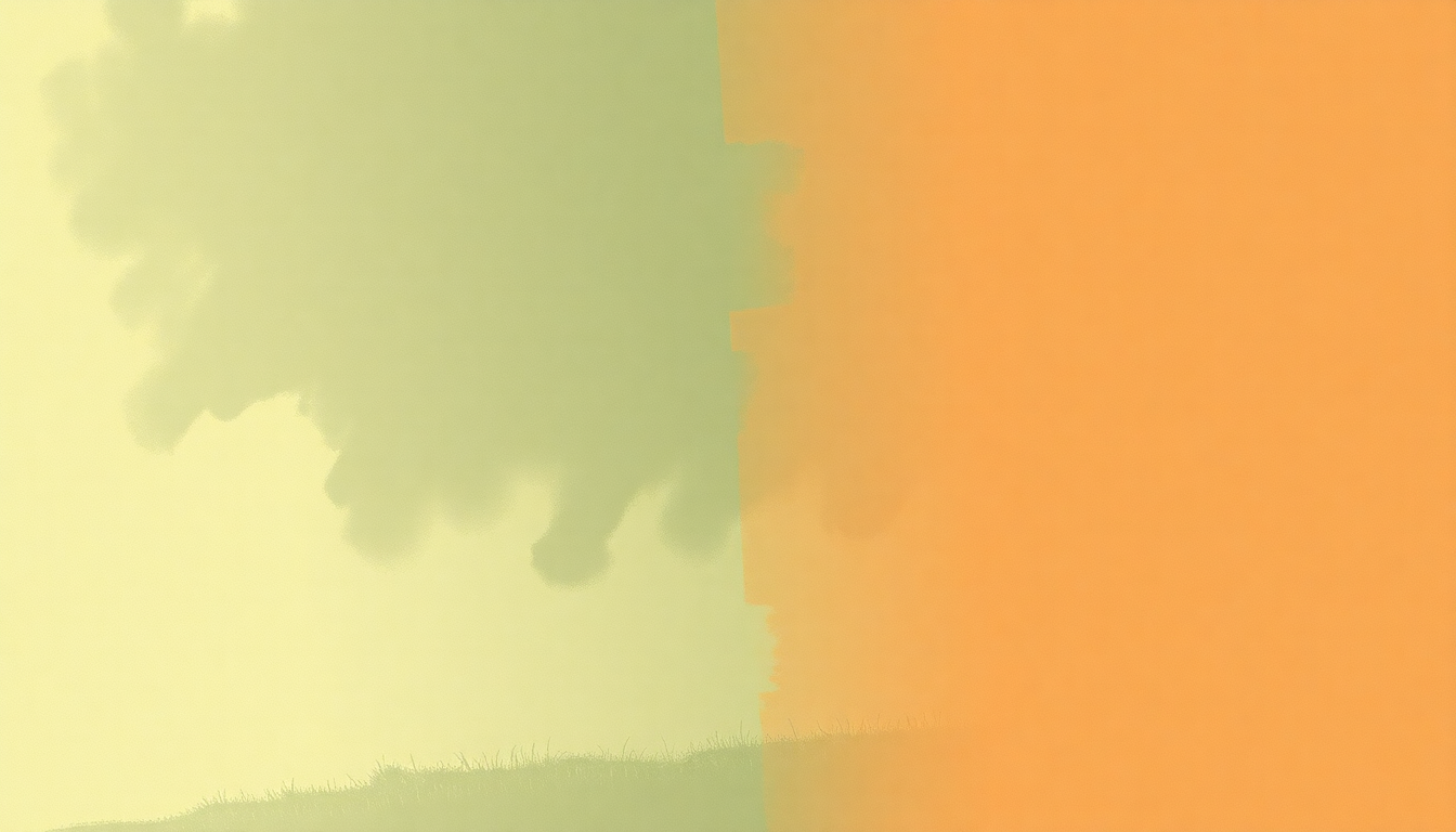 Fan-driven abstract illustration evoking the emotional arc of Tim Moores Farm by Lightnin Hopkins