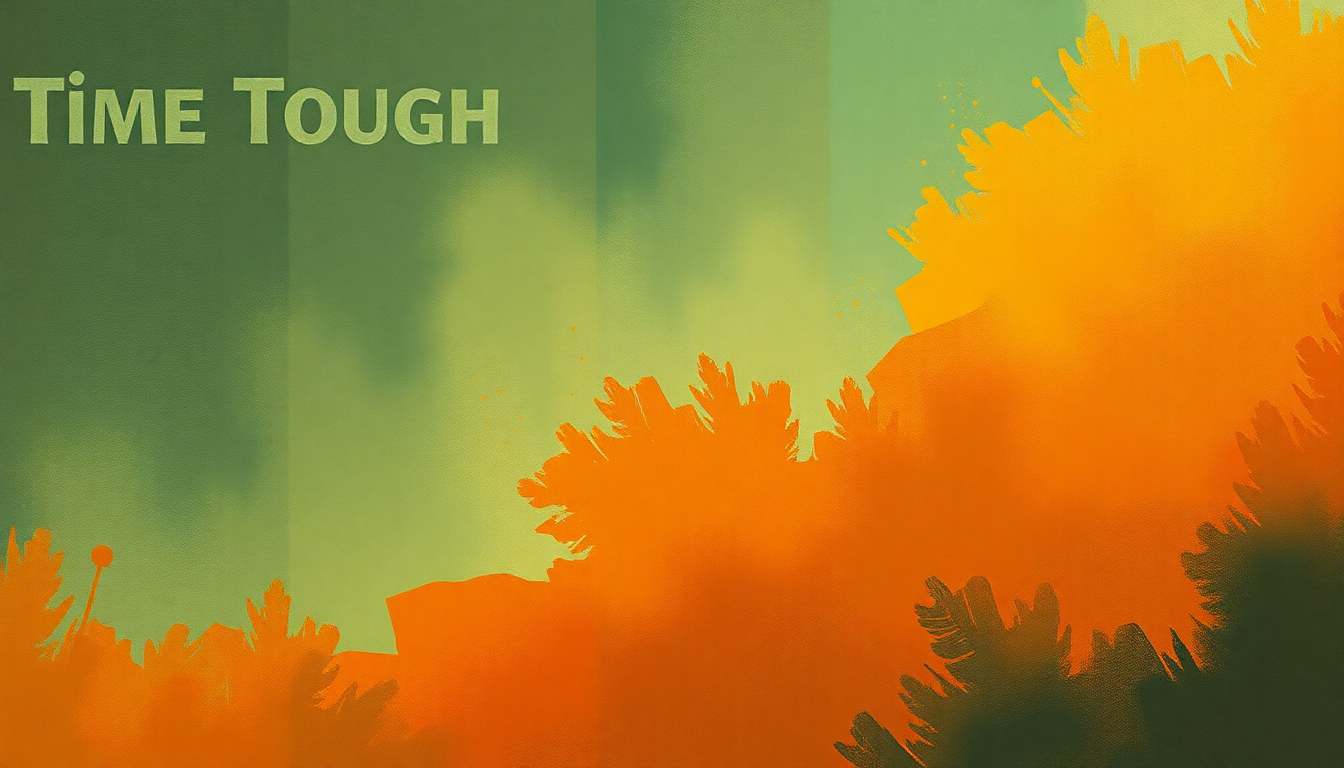 Fan-driven abstract illustration evoking the emotional arc of Time Tough by Toots and the Maytals