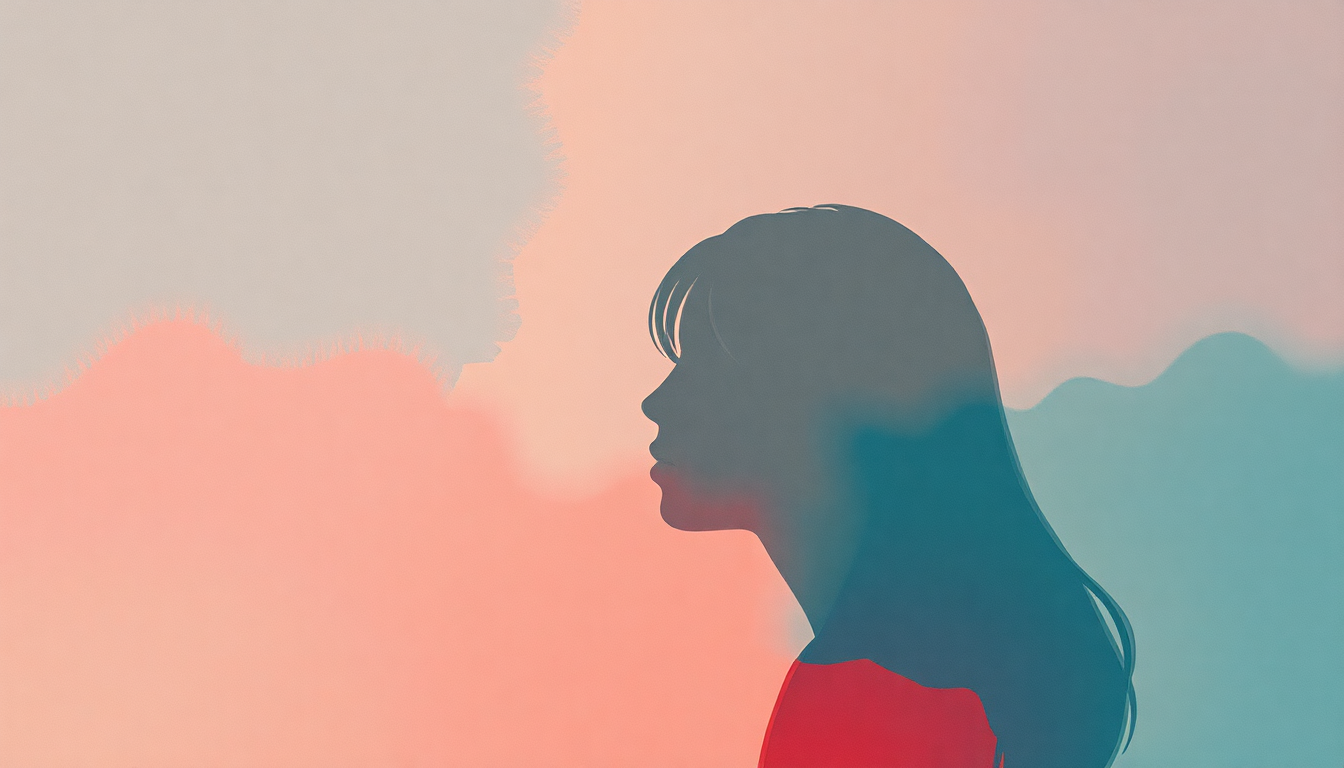 Fan-driven abstract illustration evoking the emotional arc of To Be Young by Dwele