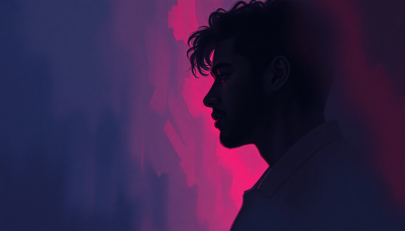 Fan-driven abstract illustration evoking the emotional arc of To Be Your Man by Big Daddy Kane