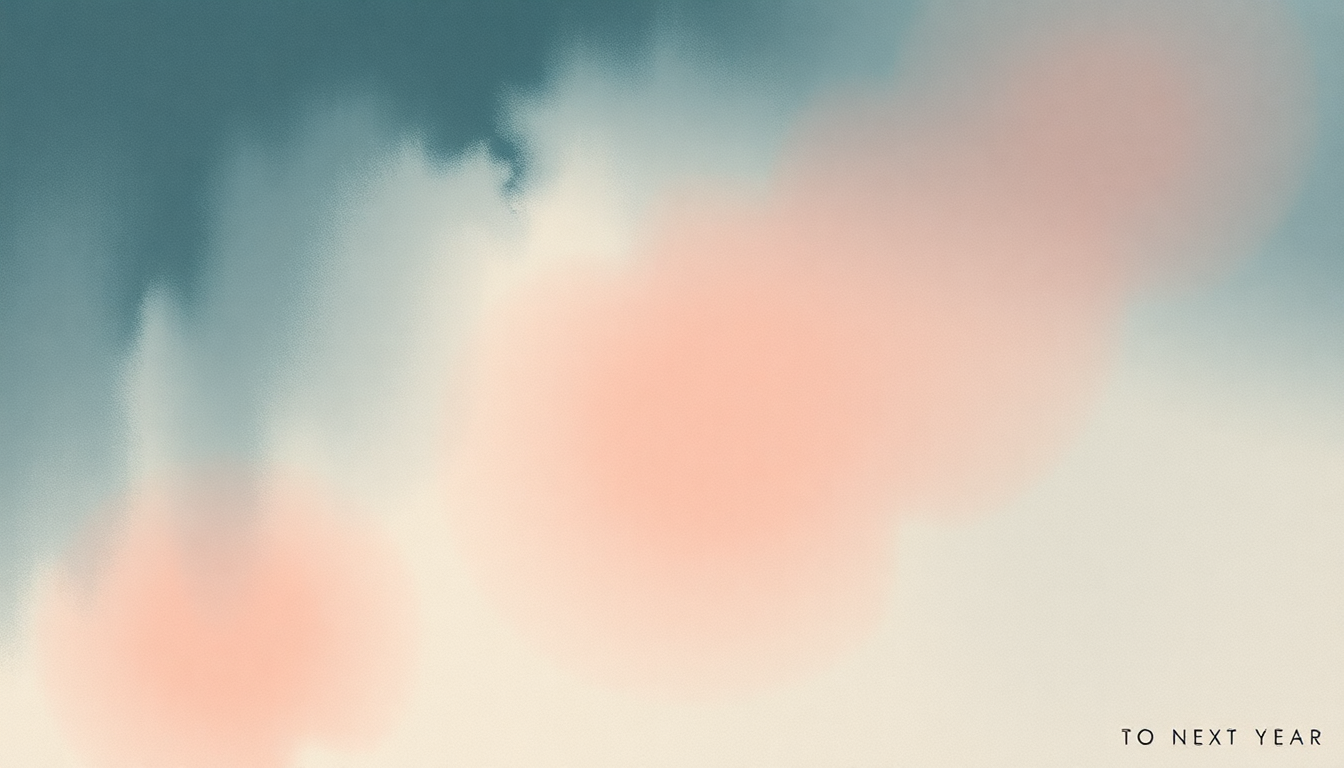 Fan-driven abstract illustration evoking the emotional arc of To Next Year by Labradford