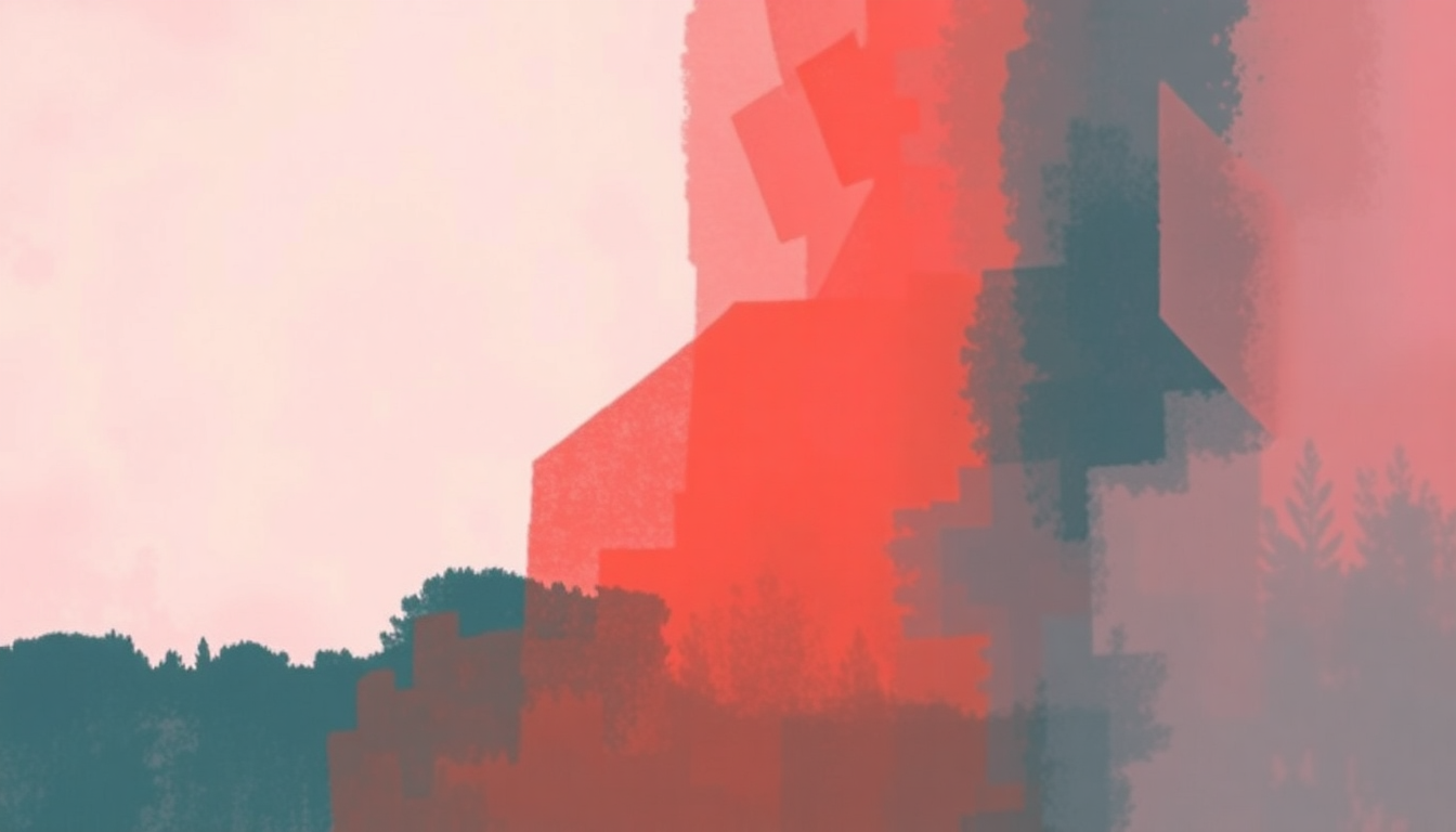 Fan-driven abstract illustration evoking the emotional arc of To Spring by Edvard Grieg