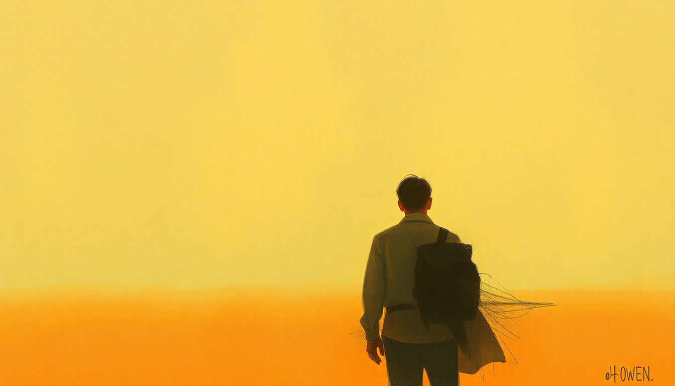 Fan-driven abstract illustration evoking the emotional arc of Together Again by Buck Owens