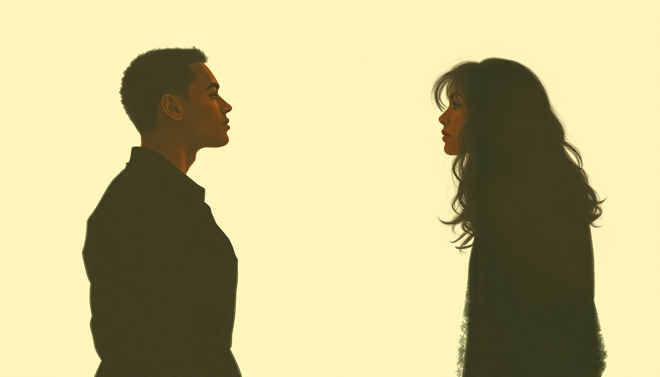 Fan-driven abstract illustration evoking the emotional arc of Together Again by Janet Jackson