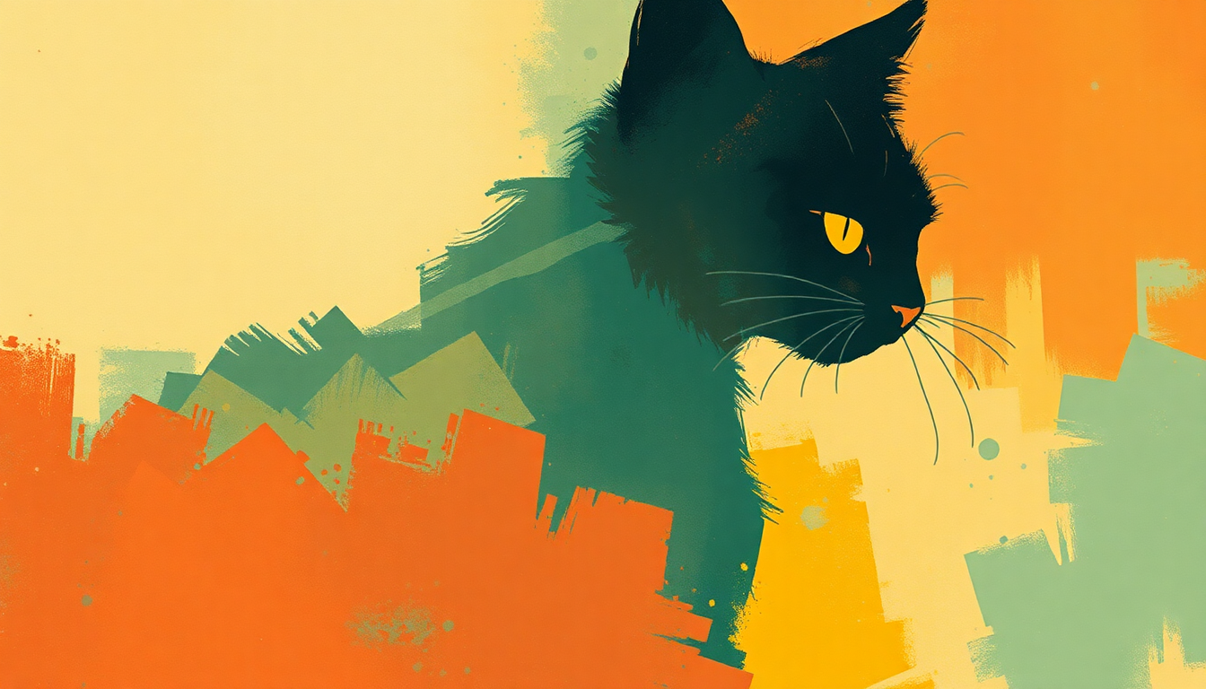 Fan-driven abstract illustration evoking the emotional arc of Tom Cat by Lee Morgan