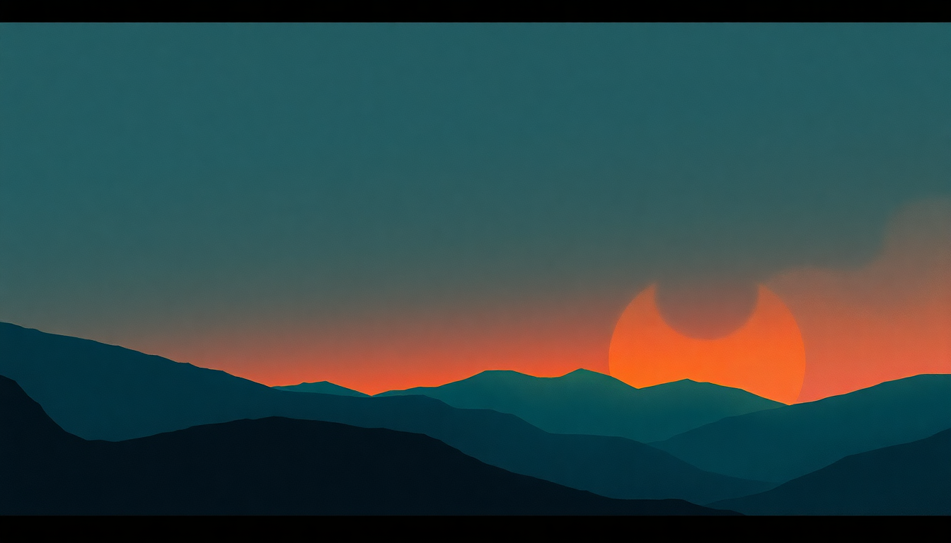 Fan-driven abstract illustration evoking the emotional arc of Tong Poo by Ryuichi Sakamoto