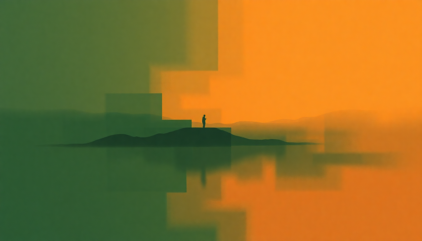 Fan-driven abstract illustration evoking the emotional arc of Too Many Games by Maze