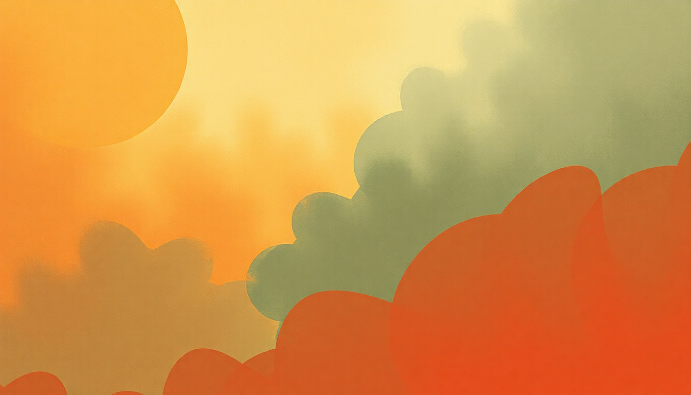 Fan-driven abstract illustration evoking the emotional arc of Too Many Kids Finding Rain in the Dust by Nicolas Jaar