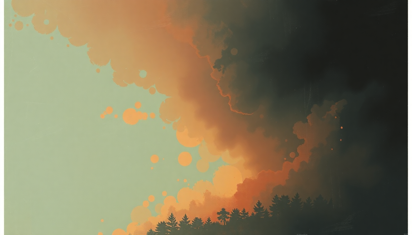 Fan-driven abstract illustration evoking the emotional arc of Too Many Puppies by Primus