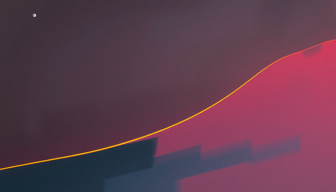 Fan-driven abstract illustration evoking the emotional arc of Touchy! by a-ha