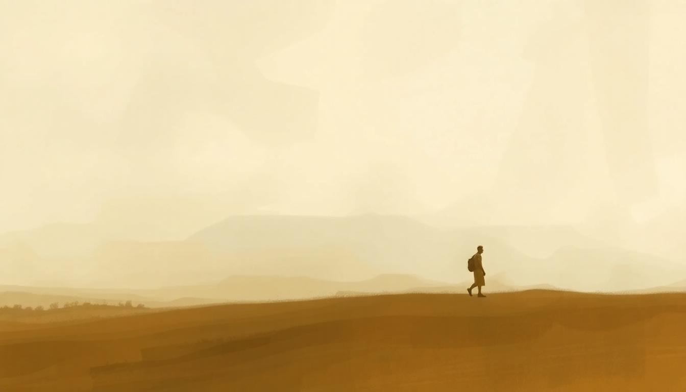 Fan-driven abstract illustration evoking the emotional arc of Toumani Sissoko by Toumani Diabate