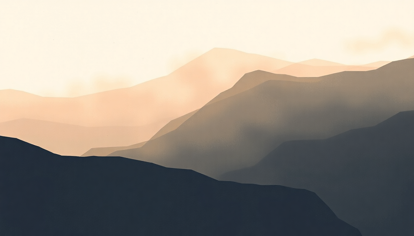 Fan-driven abstract illustration evoking the emotional arc of Tracker by Sunny Day Real Estate