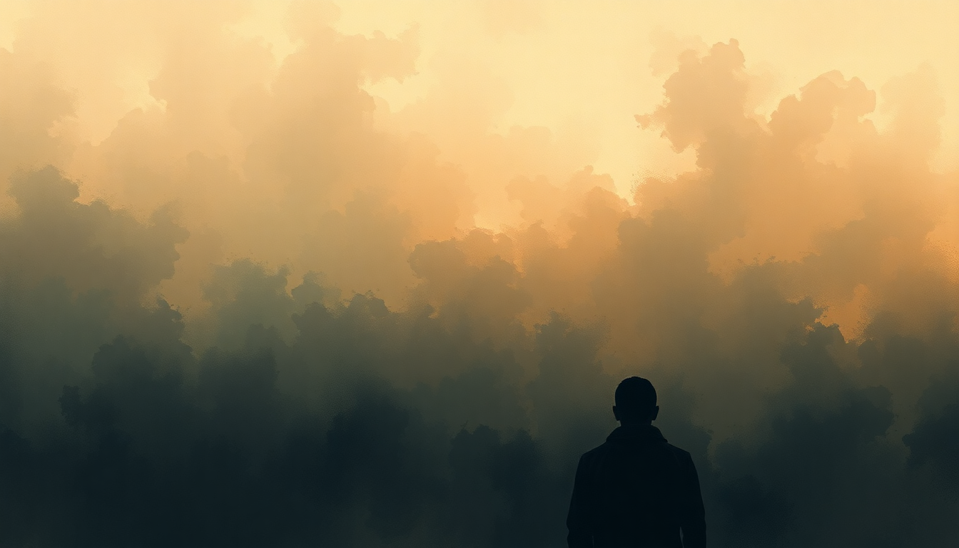 Fan-driven abstract illustration evoking the emotional arc of Trepanning by Cave In