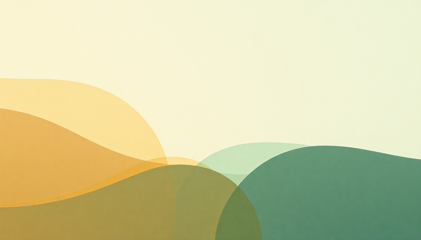 Fan-driven abstract illustration evoking the emotional arc of Trio Sonata by Max Richter