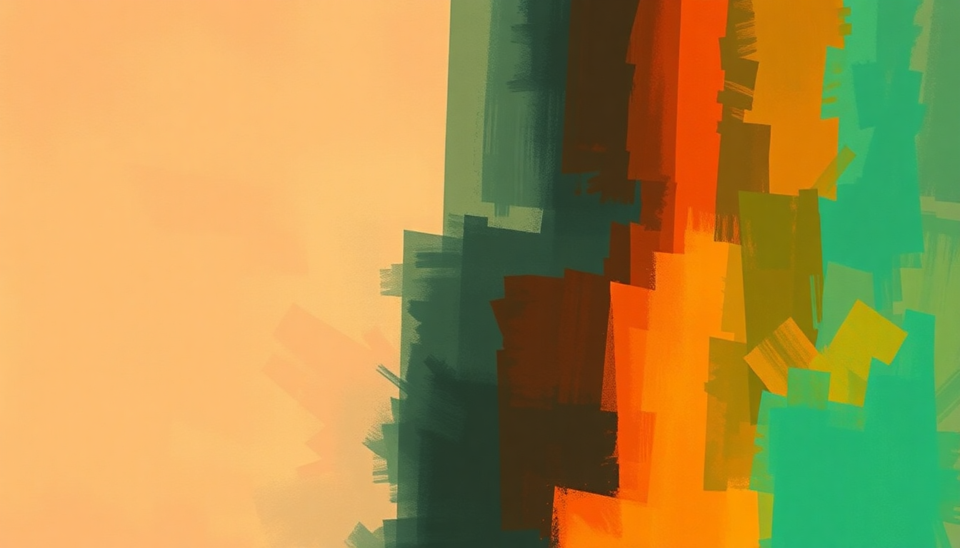 Fan-driven abstract illustration evoking the emotional arc of Tshilombo by Konono No 1