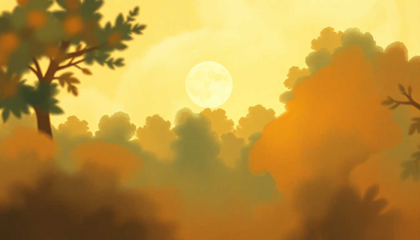 Fan-driven abstract illustration evoking the emotional arc of Tupelo Honey by Van Morrison