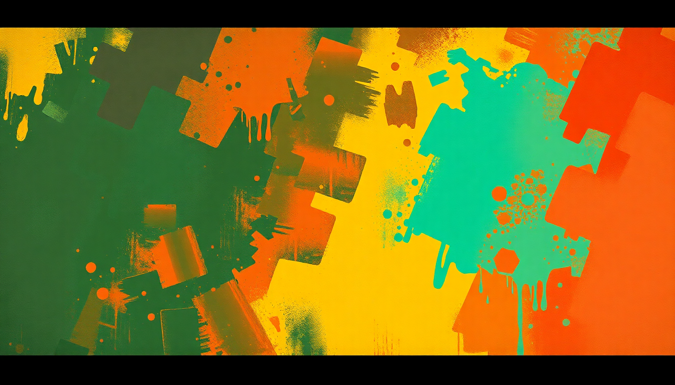 Fan-driven abstract illustration evoking the emotional arc of Tutti Frutti by Little Richard