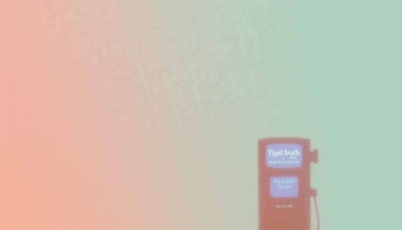 Fan-driven abstract illustration evoking the emotional arc of TV in the Gas Pump by Wednesday