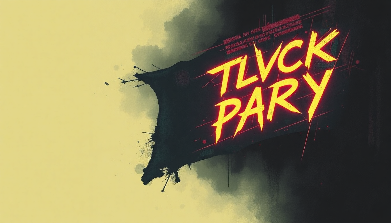 Fan-driven abstract illustration evoking the emotional arc of TV Party by Black Flag