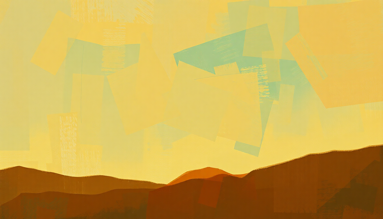 Fan-driven abstract illustration evoking the emotional arc of Uncle Pen by Bill Monroe