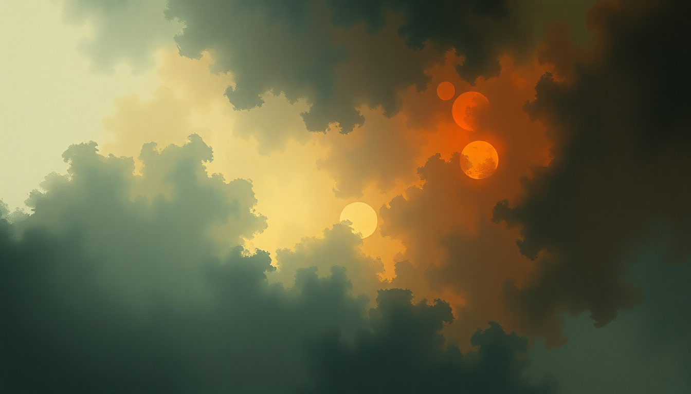 Fan-driven abstract illustration evoking the emotional arc of Until the End by Breaking Benjamin