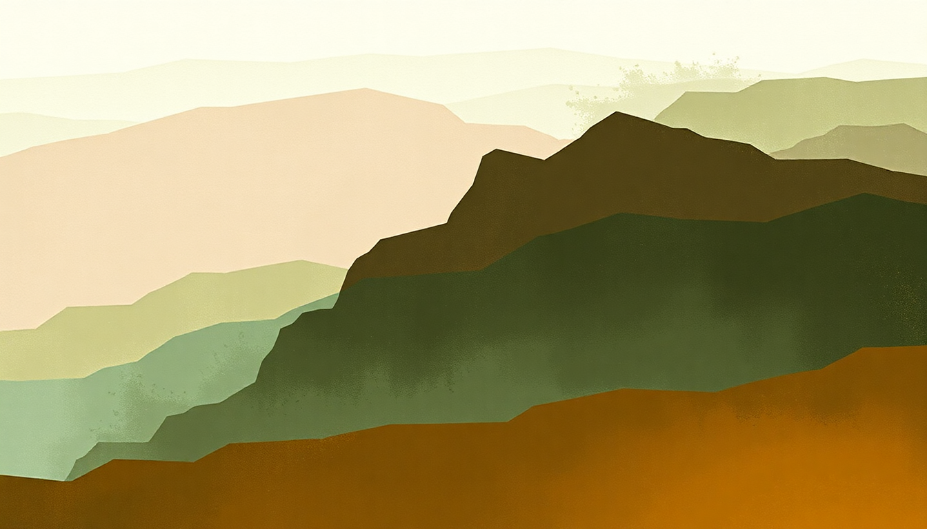 Fan-driven abstract illustration evoking the emotional arc of Up the Wolves by The Mountain Goats