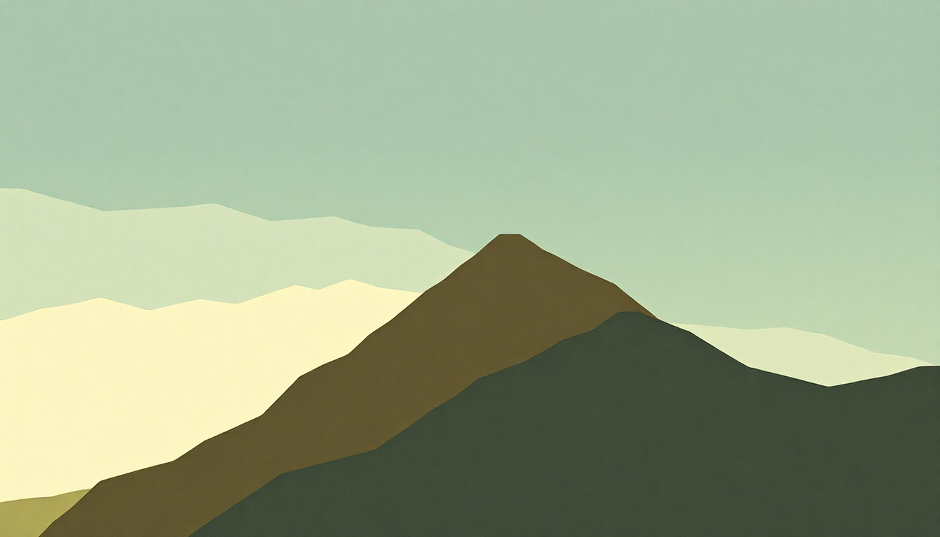 Fan-driven abstract illustration evoking the emotional arc of Valley by Kevin Morby