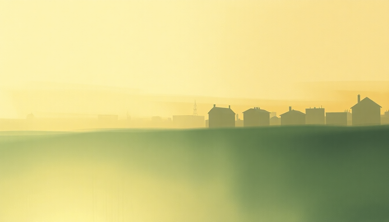 Fan-driven abstract illustration evoking the emotional arc of Vigilante Man by Woody Guthrie