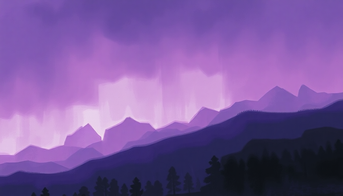 Fan-driven abstract illustration evoking the emotional arc of Violet by Hole