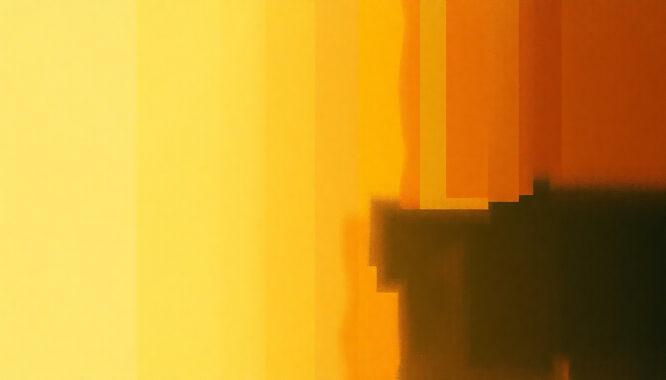 Fan-driven abstract illustration evoking the emotional arc of Violin Phase by Steve Reich