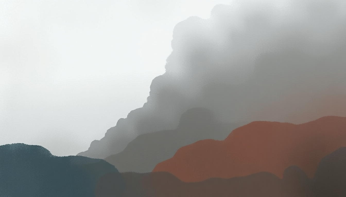 Fan-driven abstract illustration evoking the emotional arc of Virthulegu Forsetar by Johann Johannsson