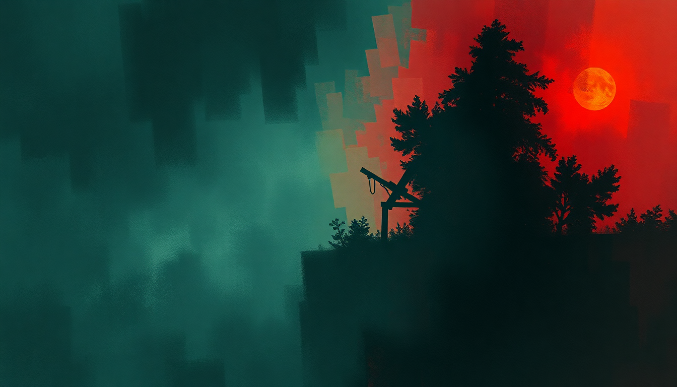 Fan-driven abstract illustration evoking the emotional arc of Voodoo Neon by Deafheaven