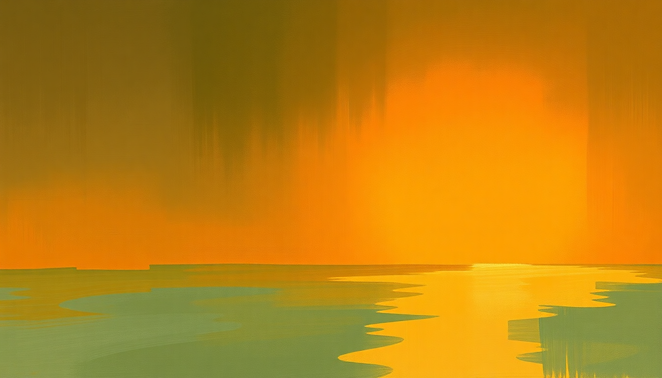 Fan-driven abstract illustration evoking the emotional arc of Waist Deep in the Big Muddy by Pete Seeger