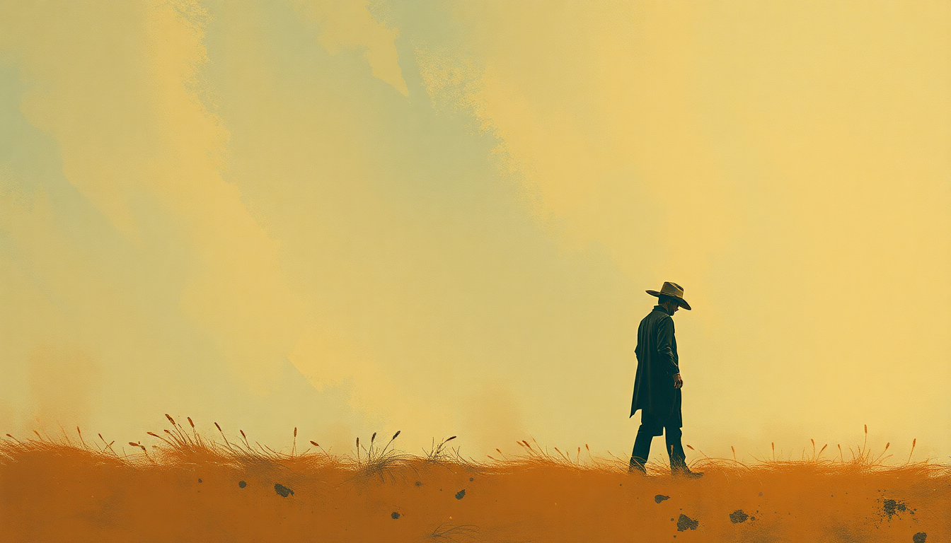 Fan-driven abstract illustration evoking the emotional arc of Walk Through This World with Me by George Jones