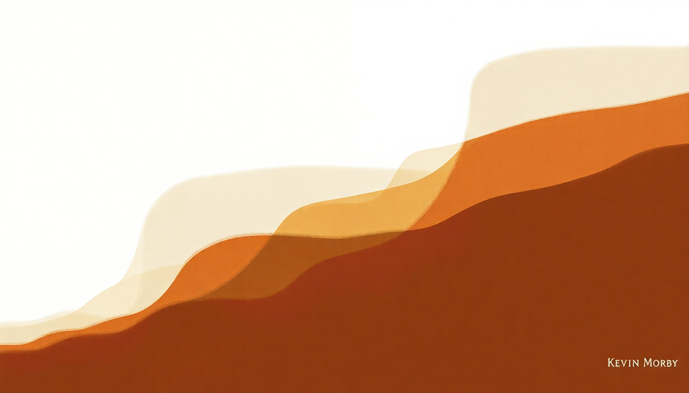 Fan-driven abstract illustration evoking the emotional arc of Wander by Kevin Morby