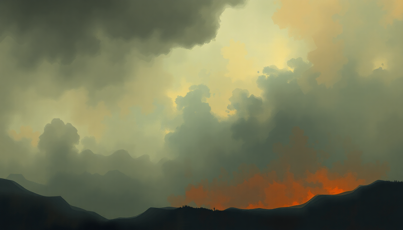 Fan-driven abstract illustration evoking the emotional arc of Wanderlust by Baroness