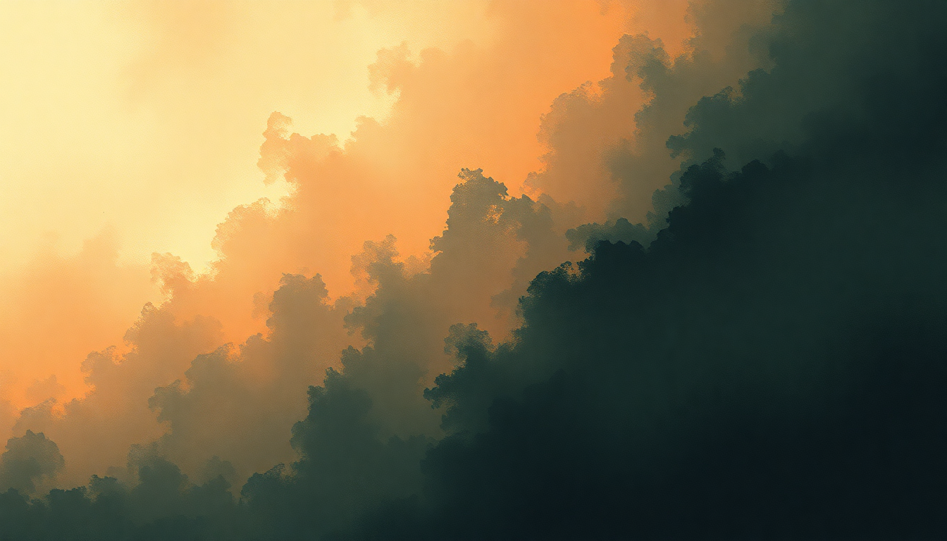 Fan-driven abstract illustration evoking the emotional arc of Warped by Red Hot Chili Peppers