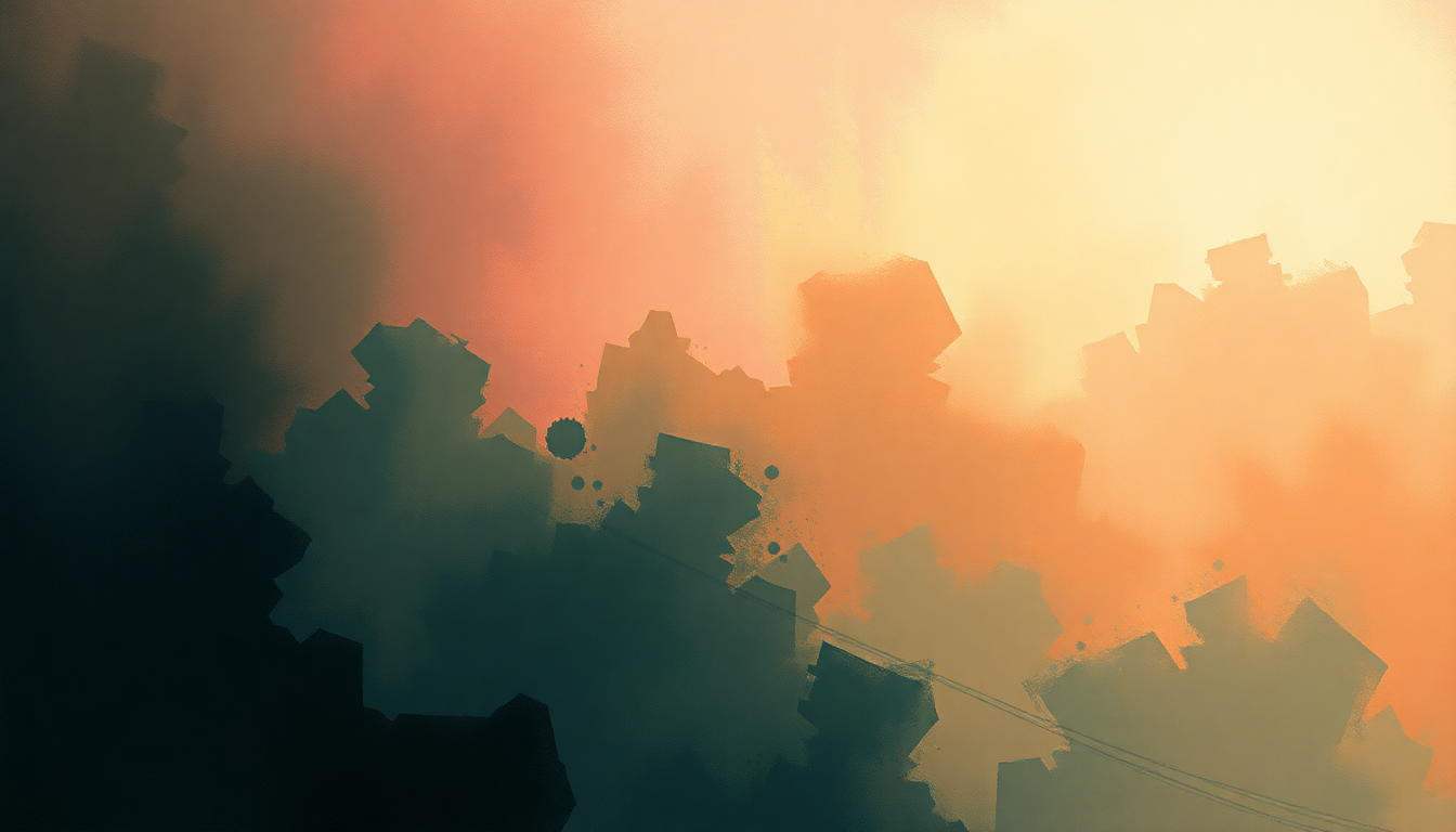 Fan-driven abstract illustration evoking the emotional arc of Warrior's Dance by Prodigy