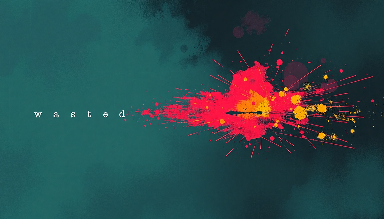 Fan-driven abstract illustration evoking the emotional arc of Wasted by Circle Jerks