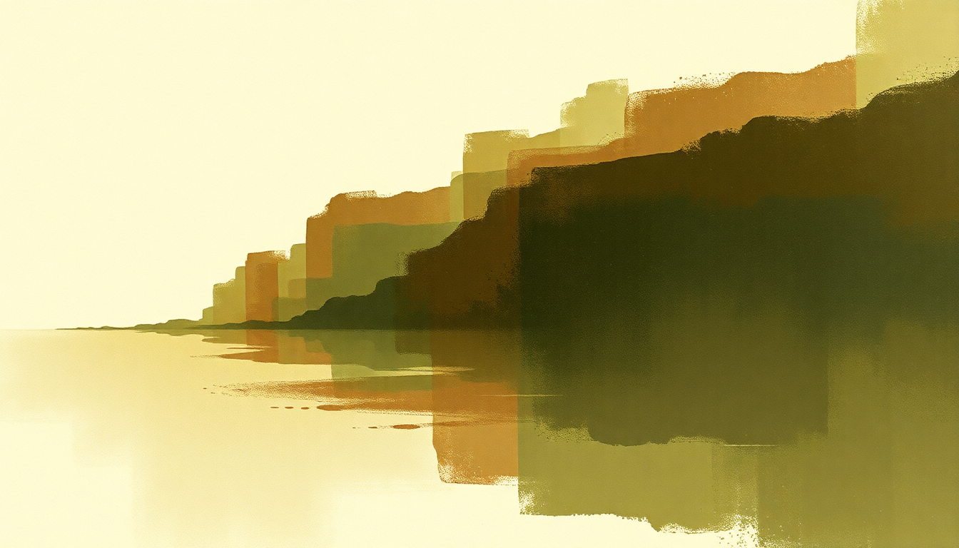 Fan-driven abstract illustration evoking the emotional arc of Water from an Ancient Well by Abdullah Ibrahim