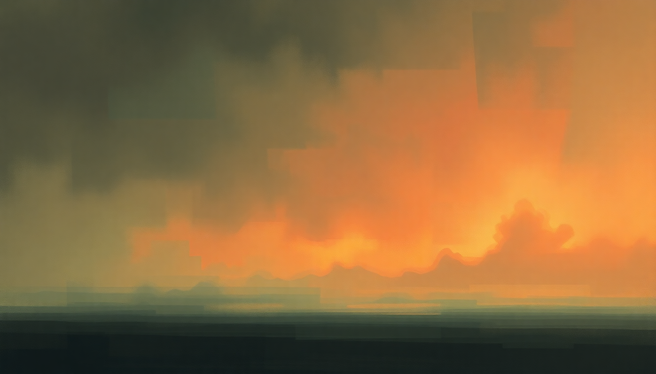 Fan-driven abstract illustration evoking the emotional arc of Wavering Radiant by Isis