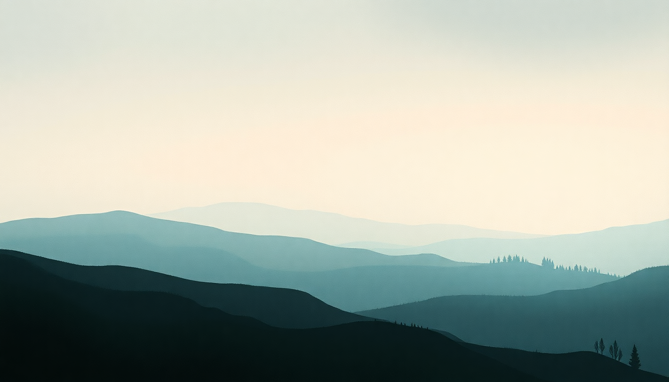 Fan-driven abstract illustration evoking the emotional arc of Way Down by Robert Earl Keen