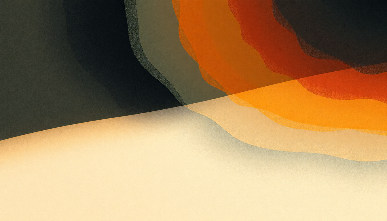 Fan-driven abstract illustration evoking the emotional arc of Way Out by Orbital