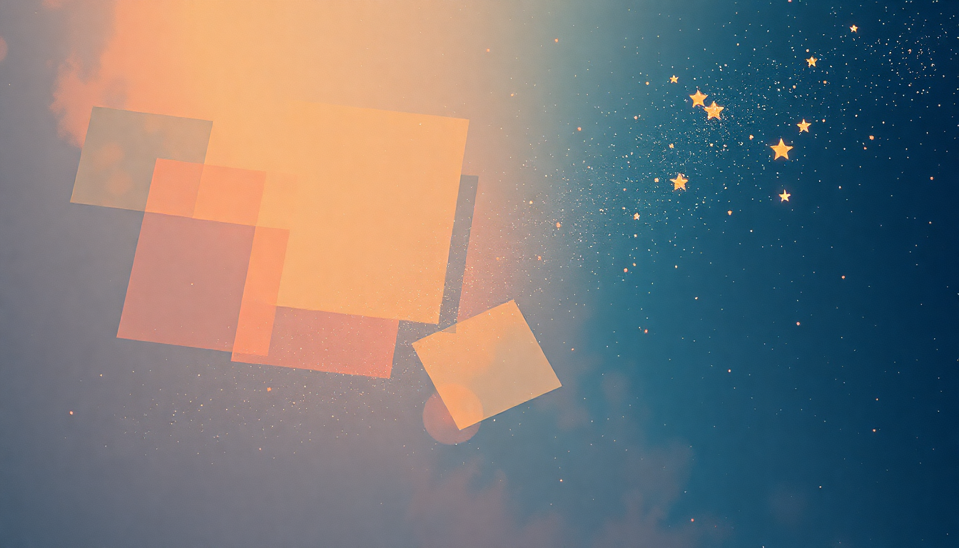 Fan-driven abstract illustration evoking the emotional arc of We Are All Made of Stars by Moby