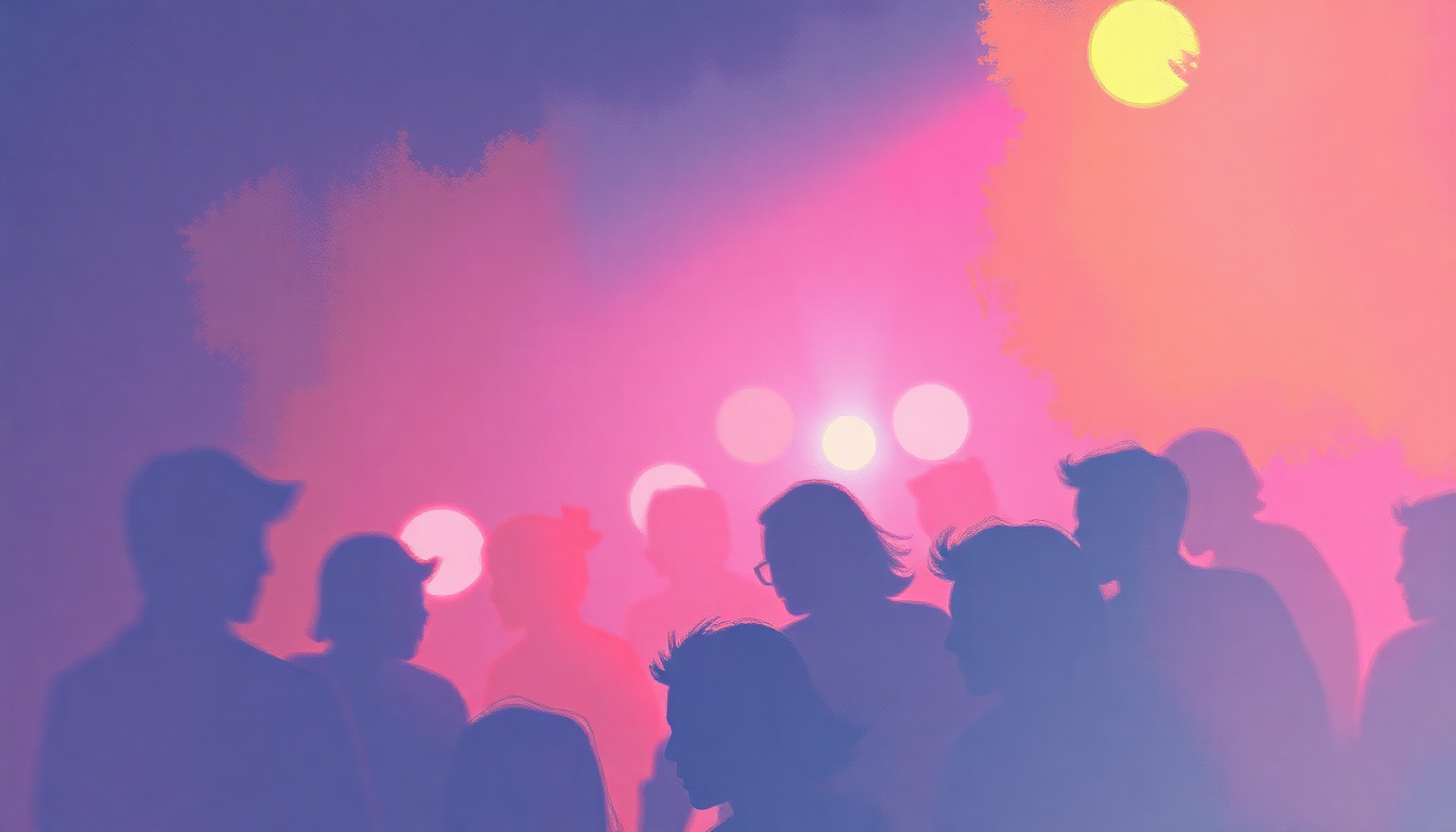 Fan-driven abstract illustration evoking the emotional arc of We Be Clubbin' by Ice Cube