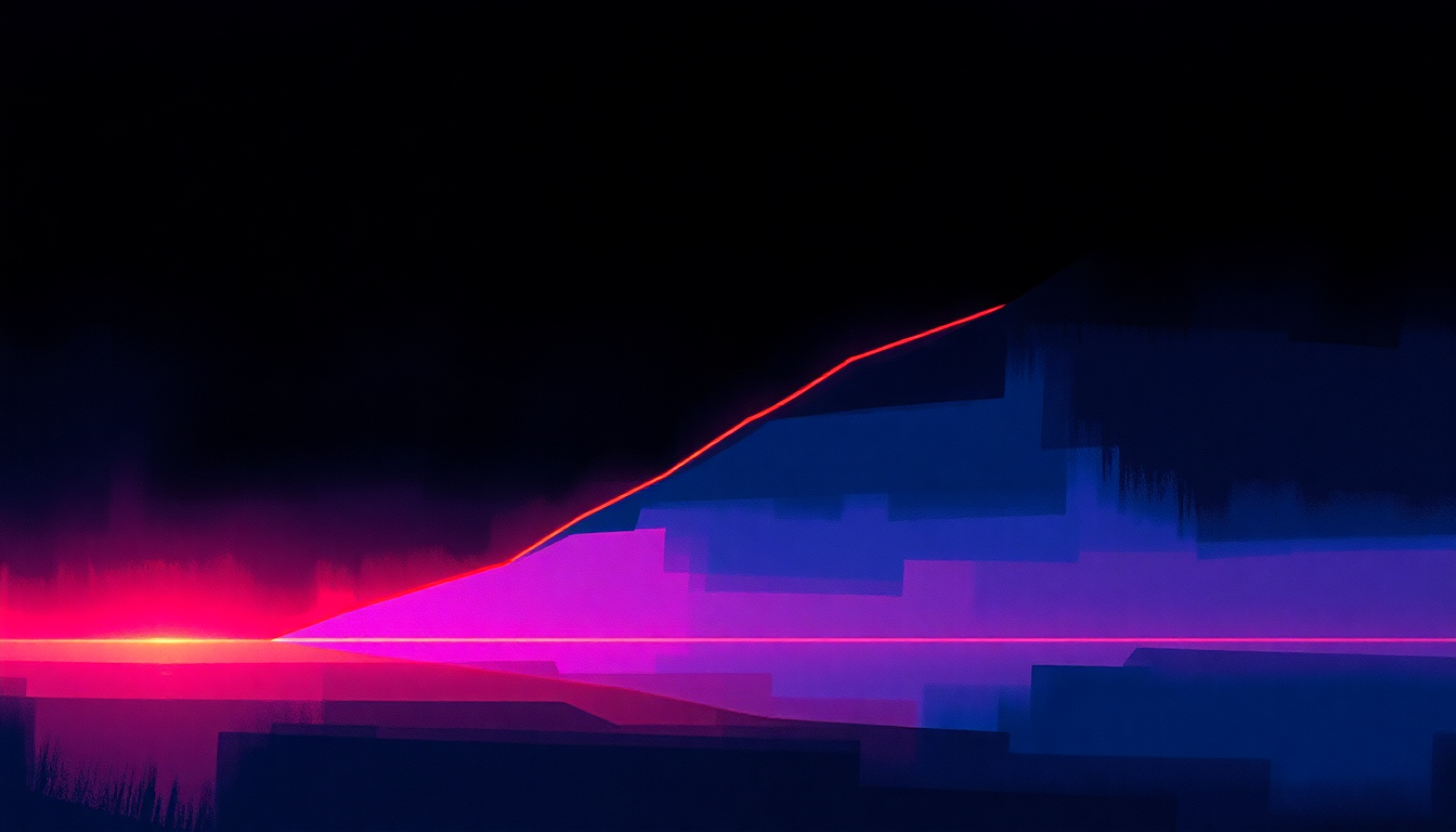 Fan-driven abstract illustration evoking the emotional arc of We're Desperate by X