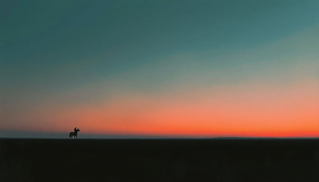 Fan-driven abstract illustration evoking the emotional arc of West Texas Waltz by Butch Hancock