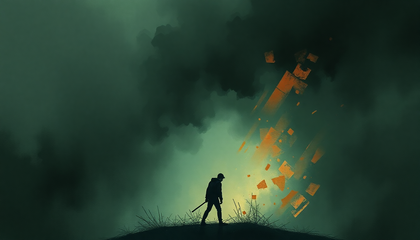 Fan-driven abstract illustration evoking the emotional arc of What Lurks on Channel X by Rob Zombie