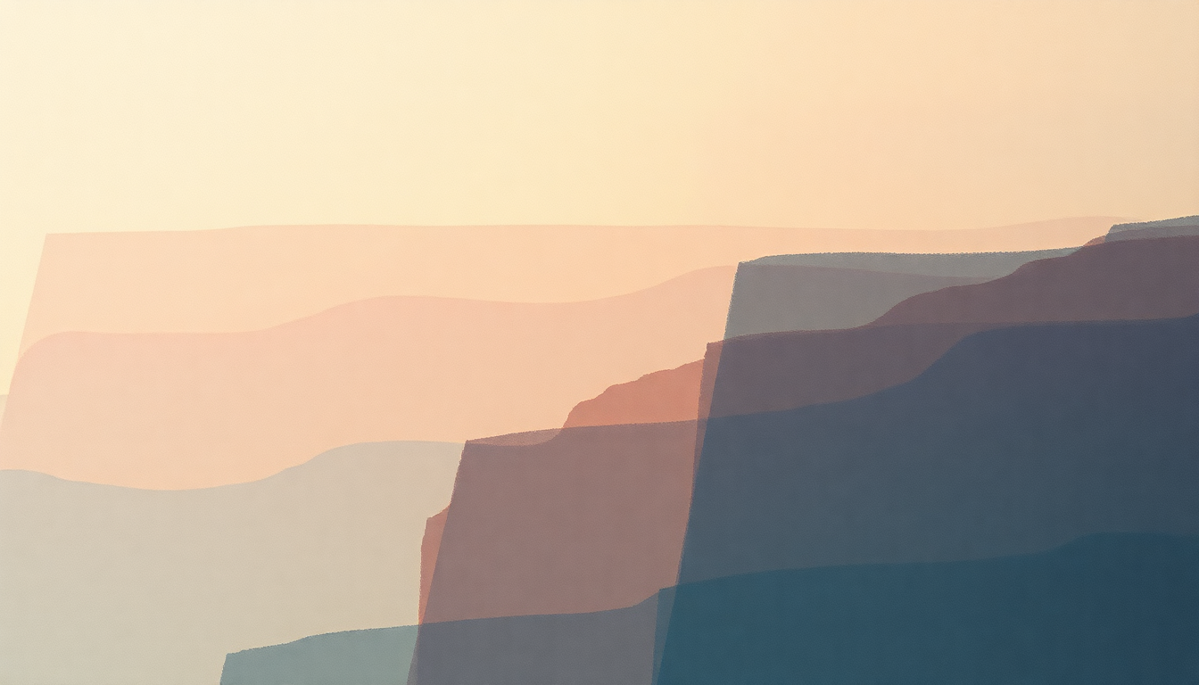 Fan-driven abstract illustration evoking the emotional arc of Which Way Is East by Charles Lloyd