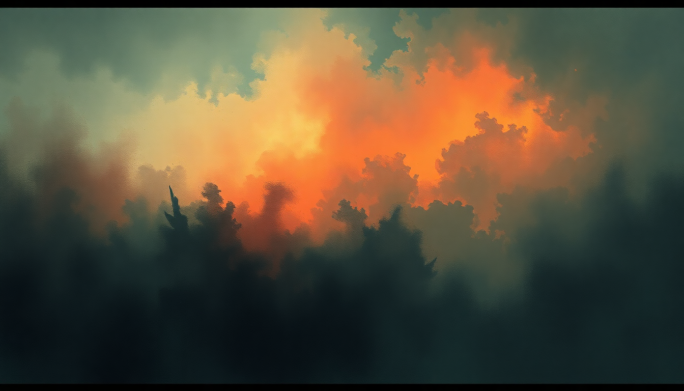 Fan-driven abstract illustration evoking the emotional arc of Wild Frontier by The Prodigy